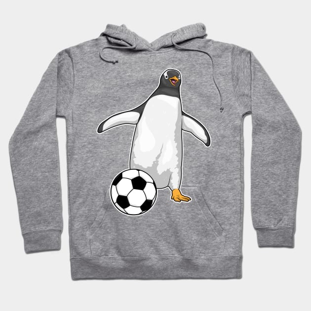 Penguin Soccer player Soccer Hoodie by Markus Schnabel